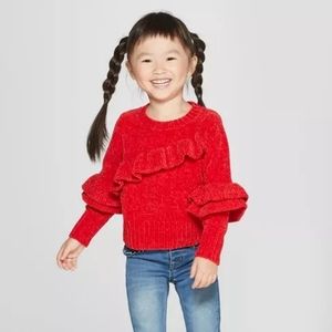 Target Cat&Jack red fashion sweater toddler